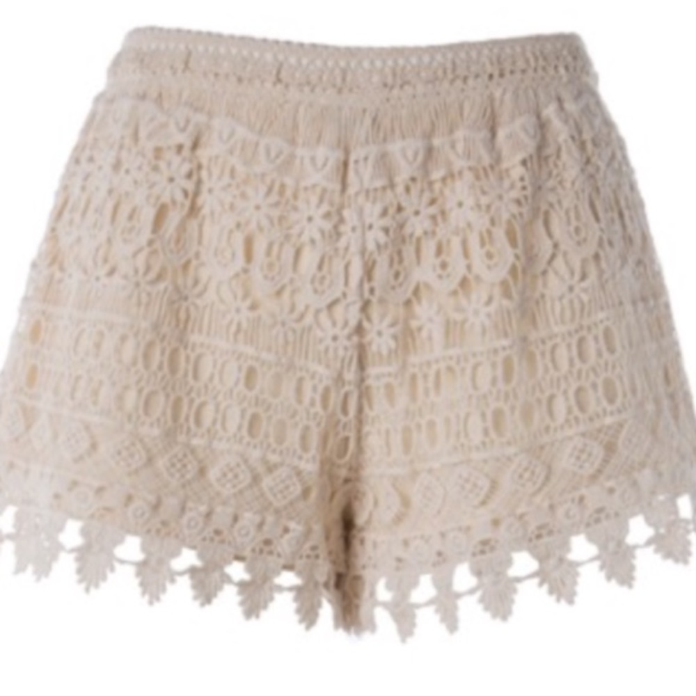 Ivory Lace Shorts